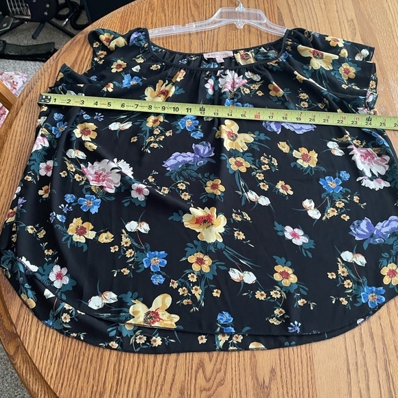 Philosophy Floral Print Blouse Fluter Sleeve Loose Fit Spring Whimsical Size L - Picture 8 of 9